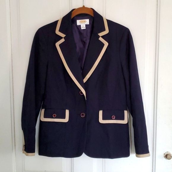 Talbots Jackets & Blazers - Talbots Navy and Cream Blazer